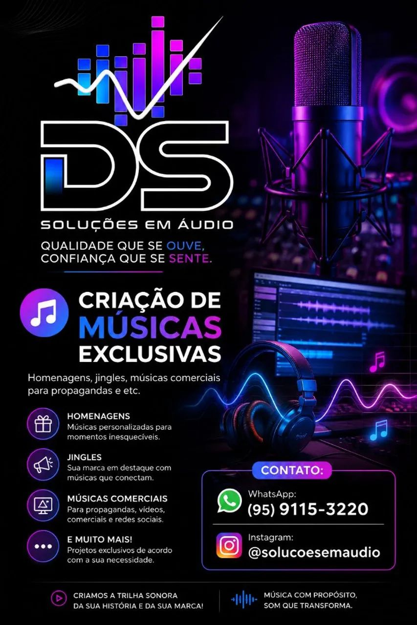 Crie sua música exclusiva com a DS Soluções em Áudio.  - Foto 3