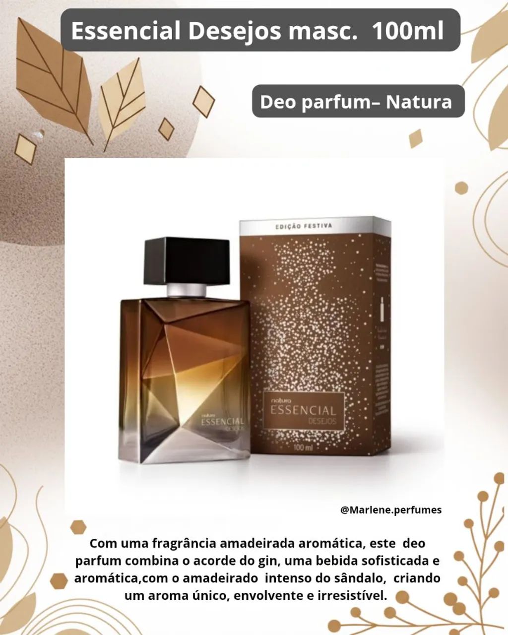 Deo parfum Essencial Desejos-Natura masculino, 100ml 
