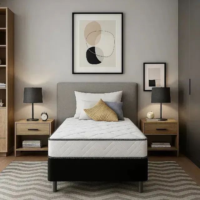 Cama de espuma firme d28 selada solteiro padrão