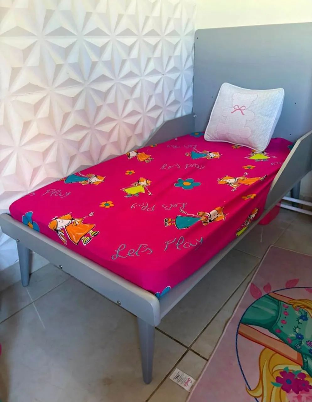 Berço/Cama retro cinza  - Foto 4