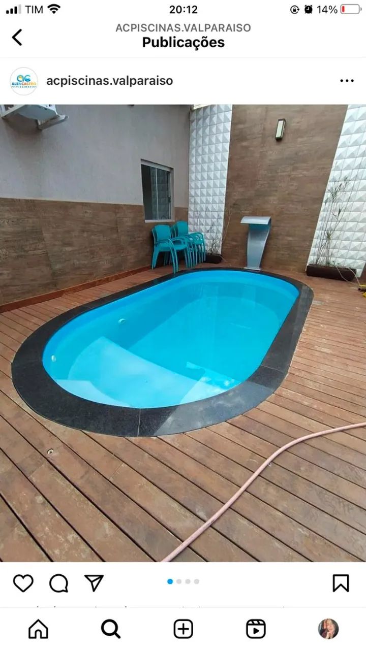 Piscina de Fibra instalada 6 mts com rápida instalação 