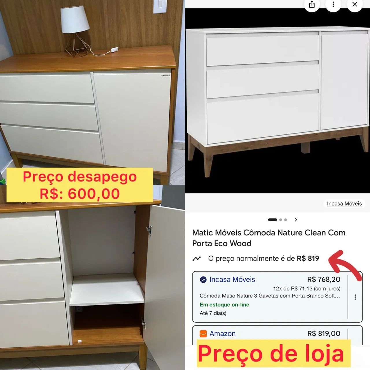 Cômoda, berço e cadeira de amamentação  - Foto 2