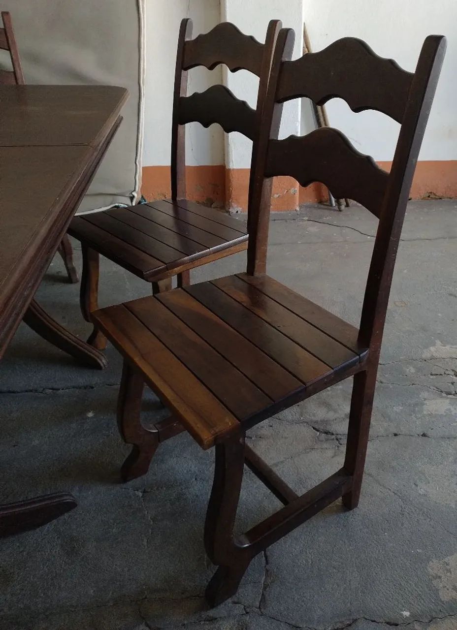 Mesa de Madeira Maciça c/ 6 cadeiras | Tem extensor  - Foto 5