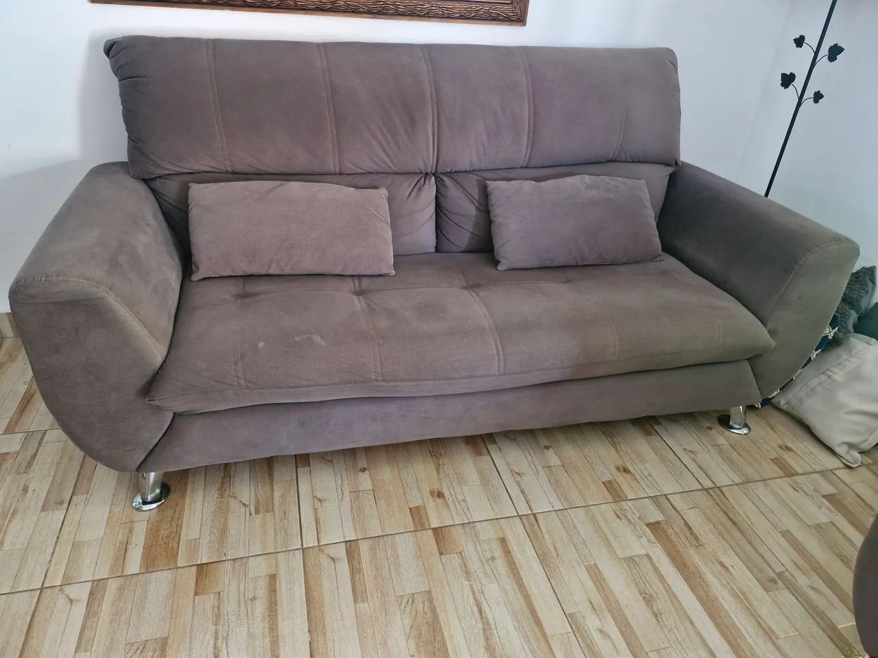 JOGO DE SOFÁ SUEDE PERFEITO ESTADO