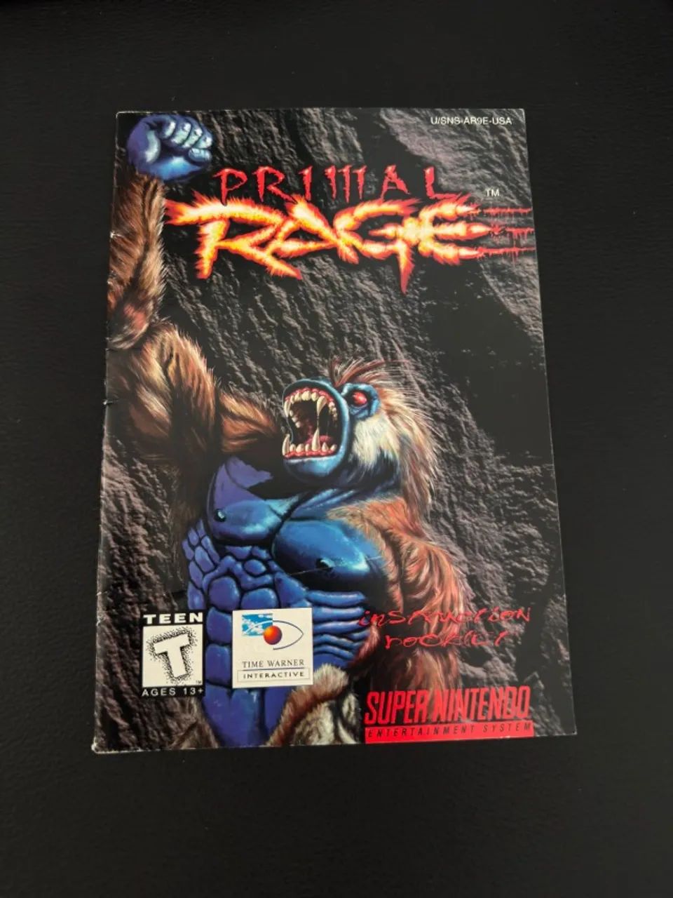 Manual  Primal Rage Super Nintendo Original