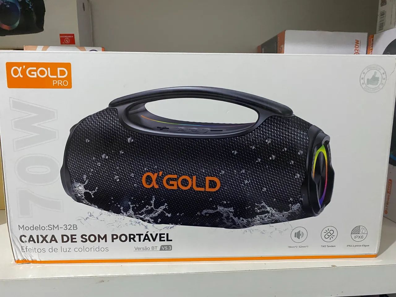 Caixa de Som BOMBOX GOLDS 70w - Foto 3