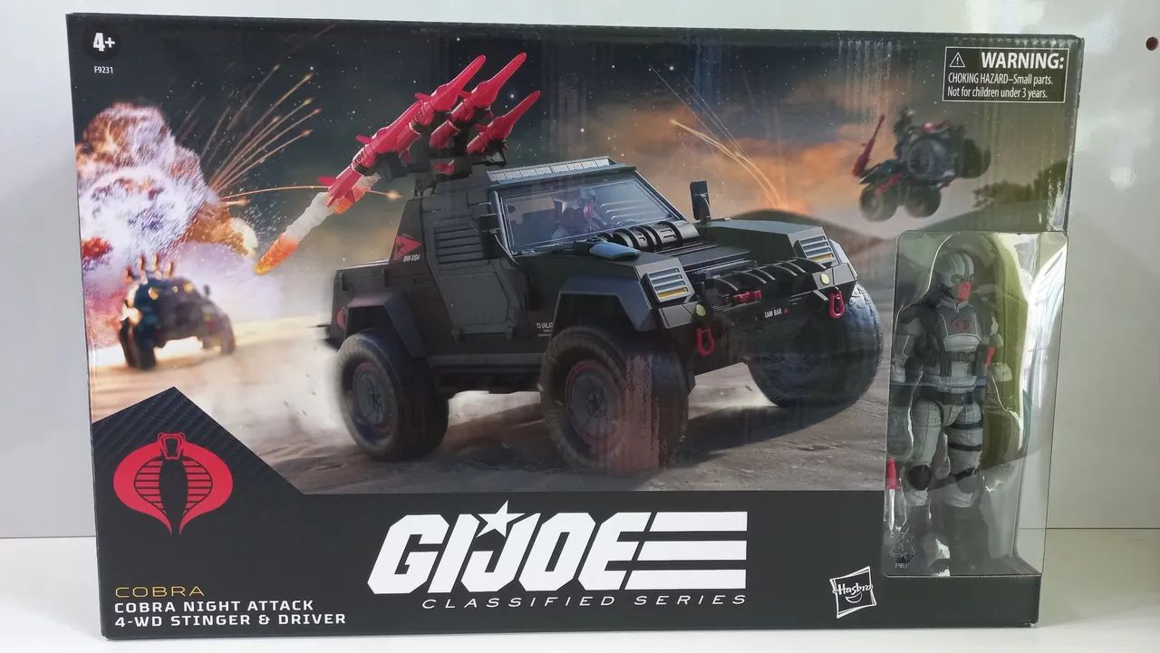 Veículo G.I. Joe classified Cobra Stinger Night Attack Driver (lacrado)