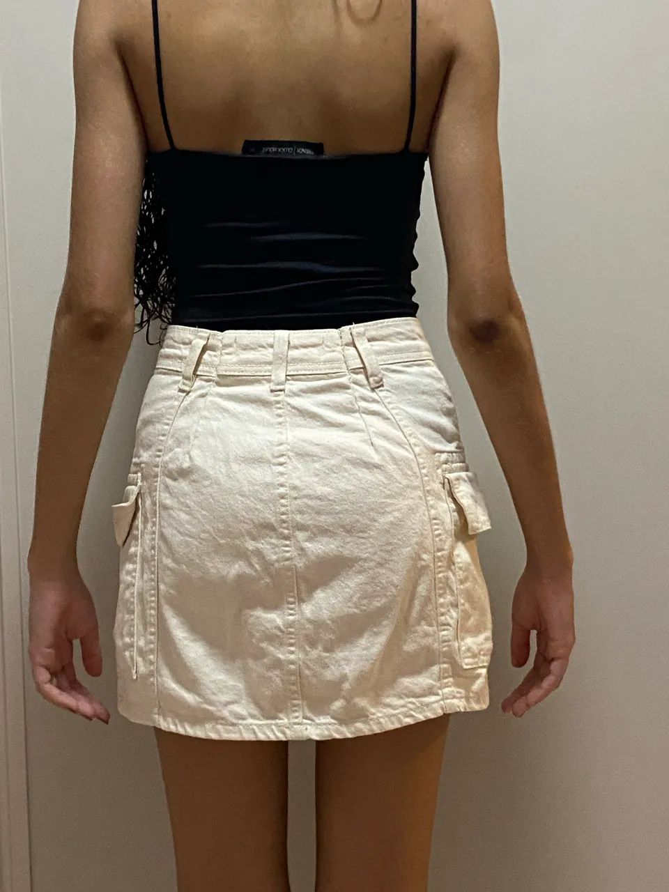 Saia jeans bege - Foto 3