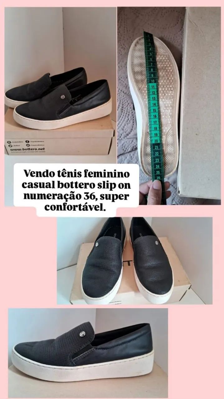 Tênis feminino slip on 