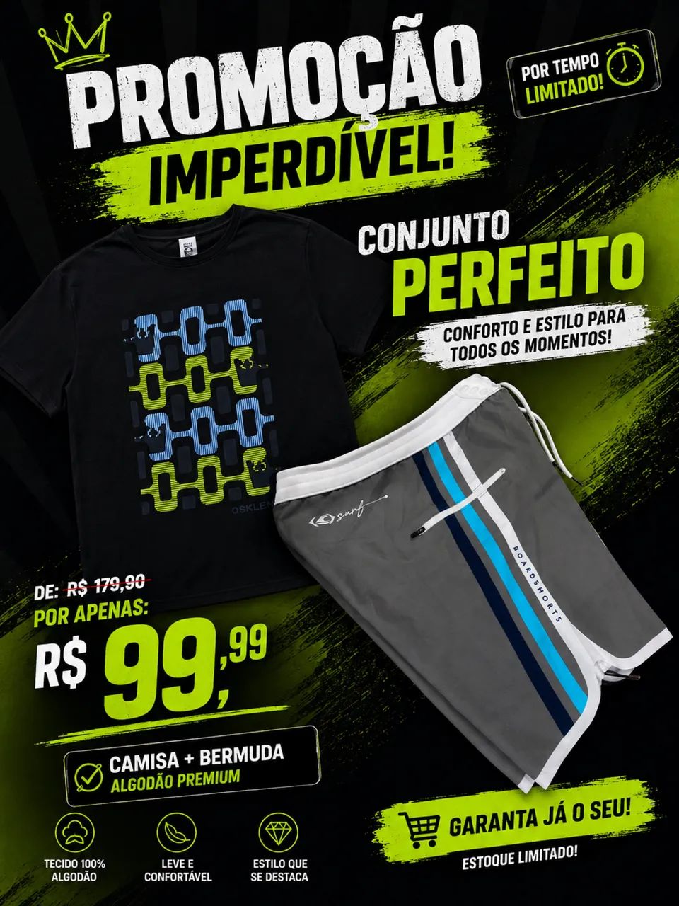 Conjunto Masculino por Apenas R$ 100