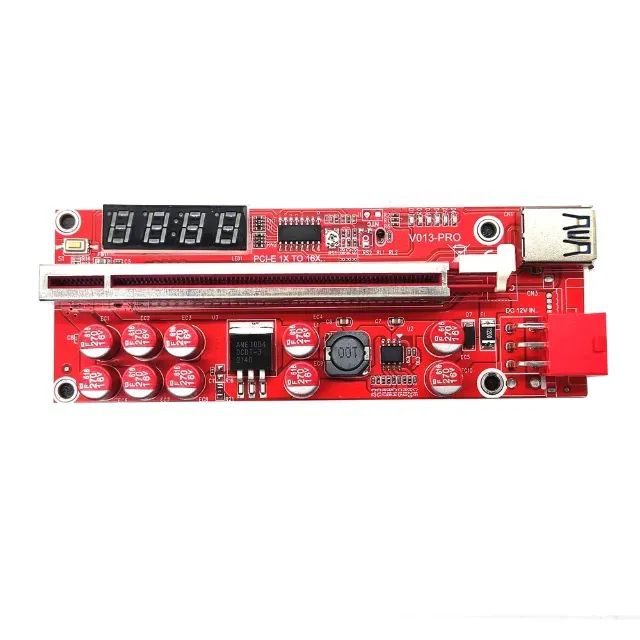 Kit 5 Risers PCIe V013 PRO com Display de Temperatura - Foto 2