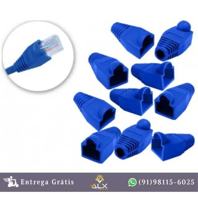 Kit 10 Capas para Plug Rj45 Azul Storm *ENTREGA GRÁTIS*