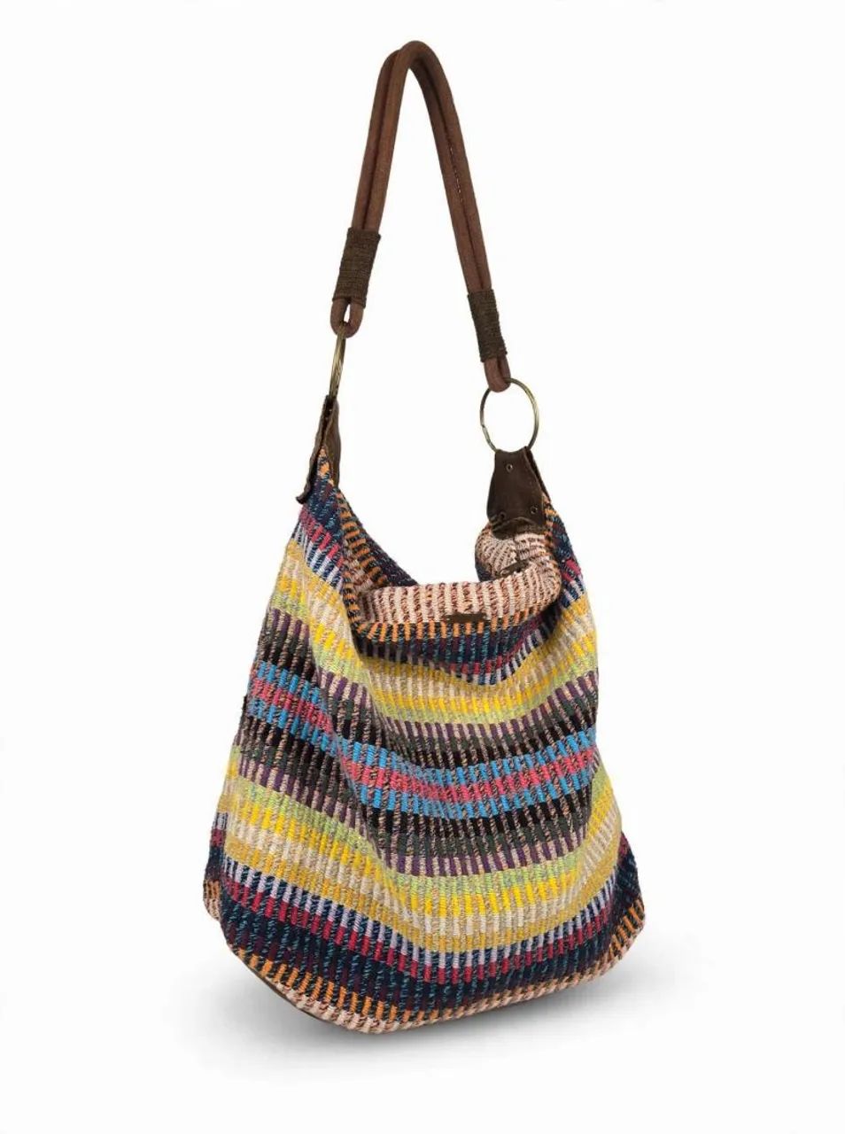 Bolsa Yakamin em Tear e couro legítimo.