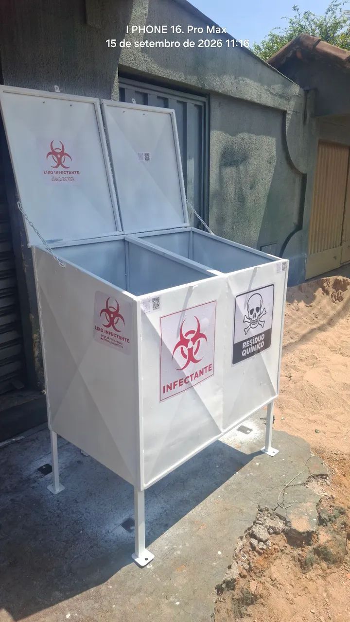 Lixeira para lixo infectantes  300 lts com divisória  - Foto 5