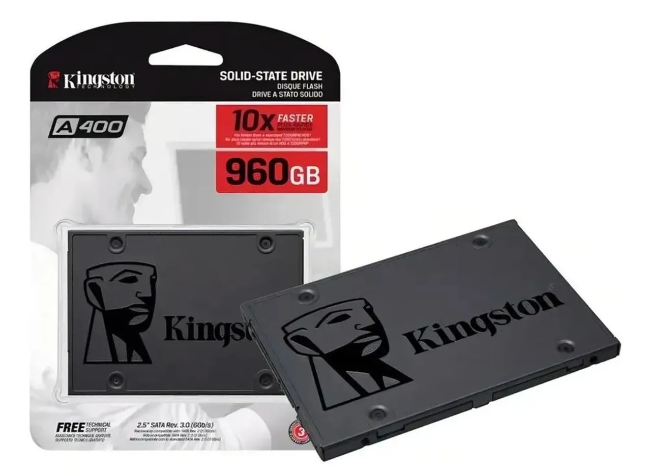 Kingston キングストーン 960GB SSD 1TB 2.5インチ Ssd 960gb Sata 3 - Kingston P/ Pc/notebook Cor Preto