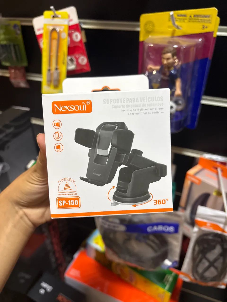 Suporte Ventosa Veicular - Rotação 360