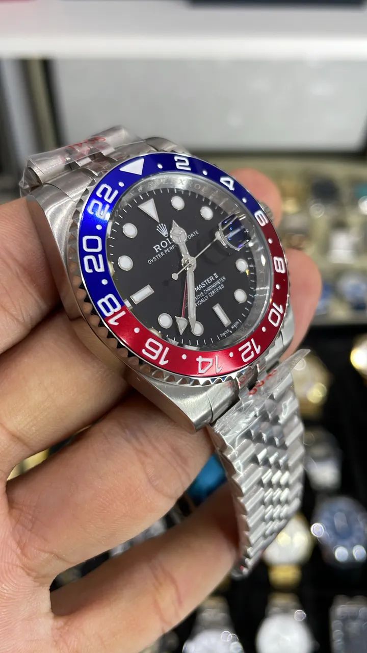 Relógio Rolex Pepsi Automático com tamanho de 40mm - Foto 3