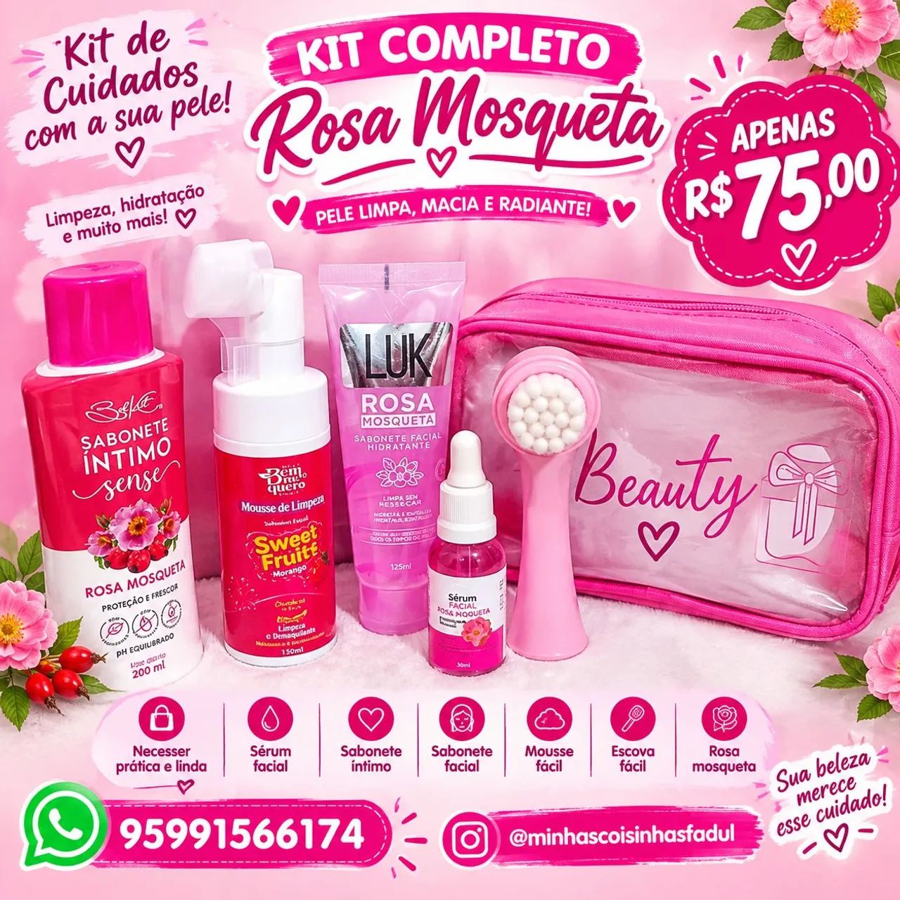 Kit completo rosa mosqueta 