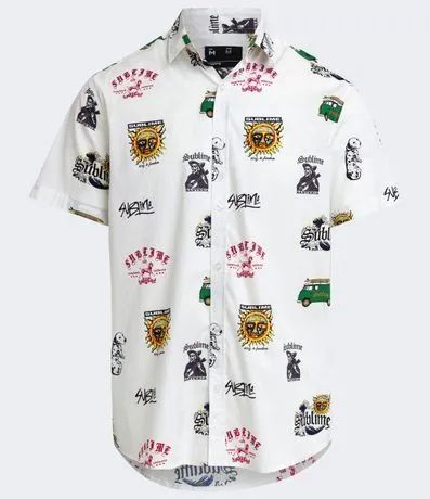 Camisa banda SUBLIME gola e botão 