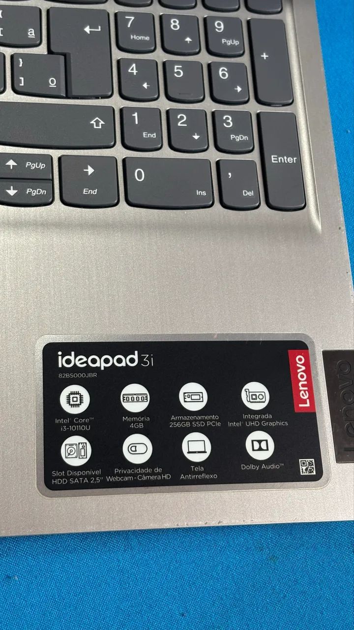 LENOVO IDEAPAD 3 CORE i3 10ª GERAÇÃO 256GB SSD - Foto 5