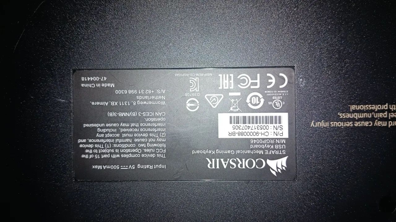 Teclado mecânico 100% da marca "Corsair" switch Red - Foto 2