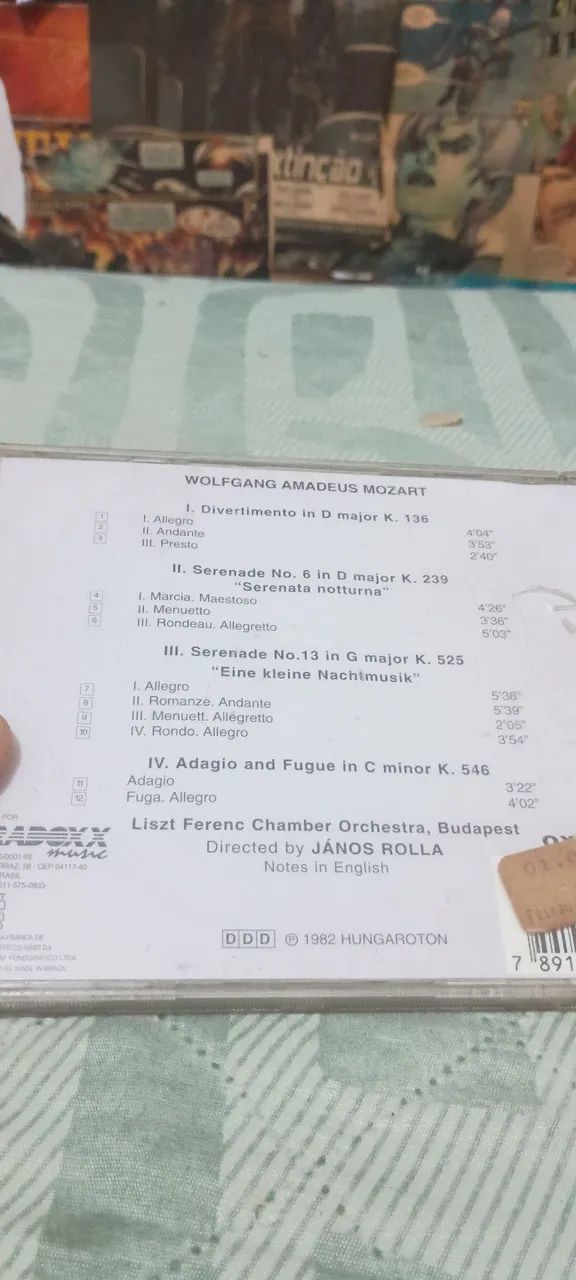 Cd Raro MOZART Serenata Noturna. - Foto 2