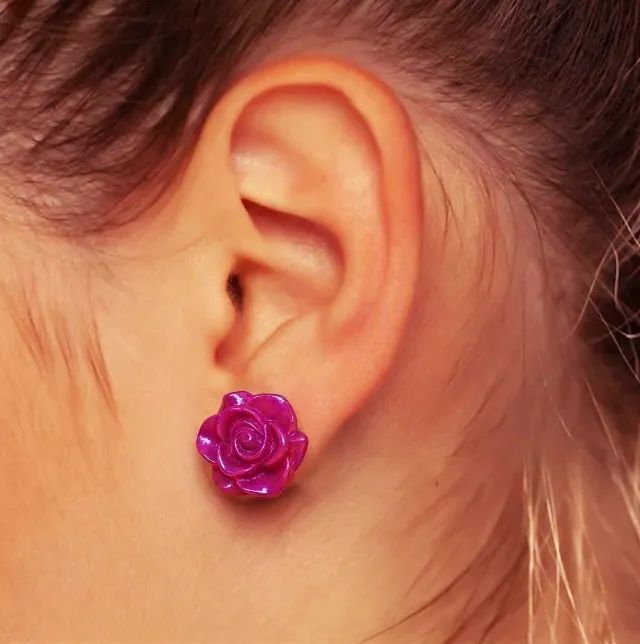 Par de Brincos Feminino - Rosas Pequenas