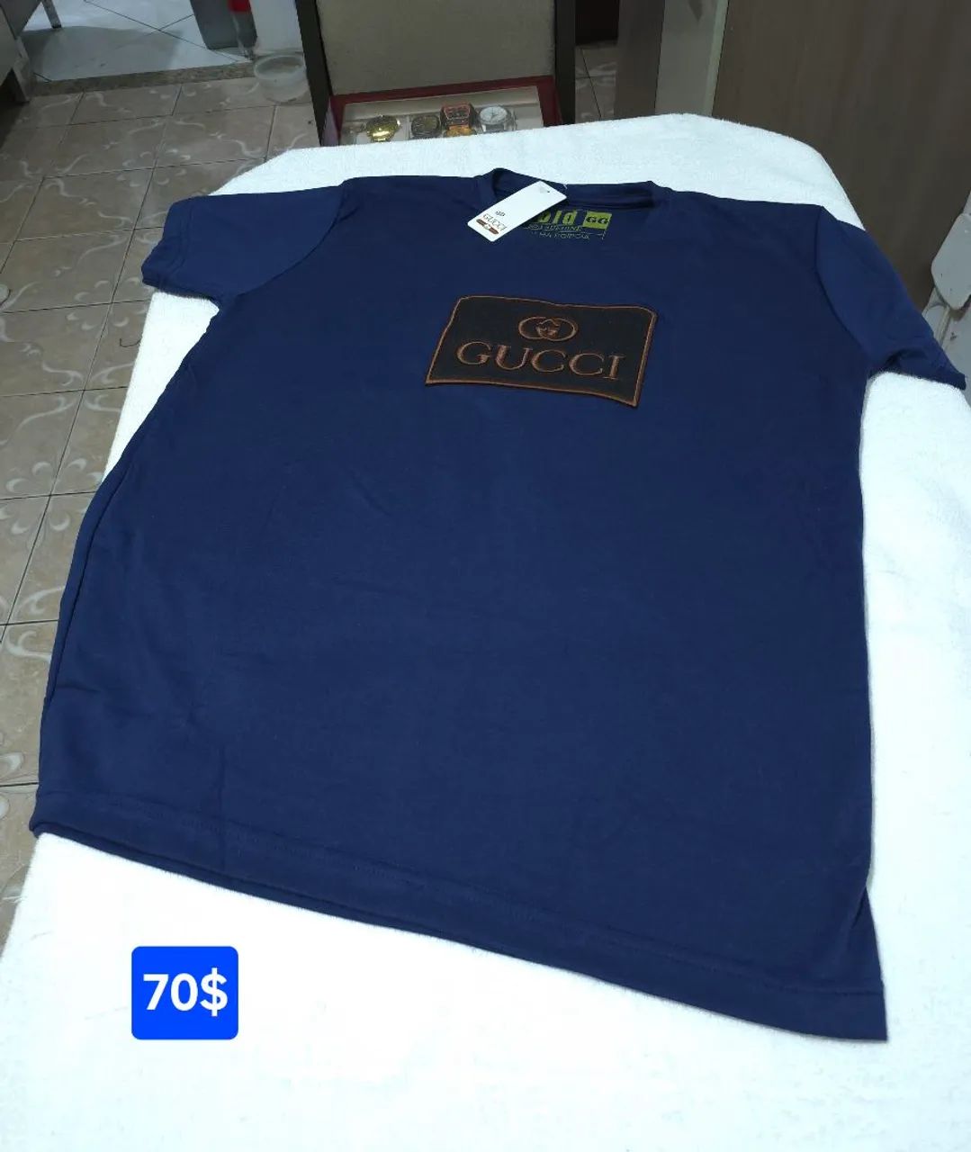 Camisa Grife peruana elastano da Gucci GG 