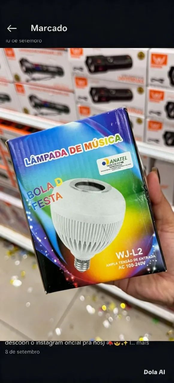 Lâmpada de música 