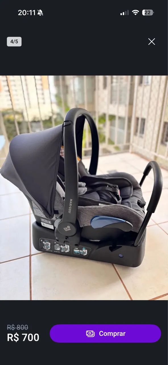 Bebê Conforto Maxi-Cosi Citi² c/ Base Select Grey - Foto 3