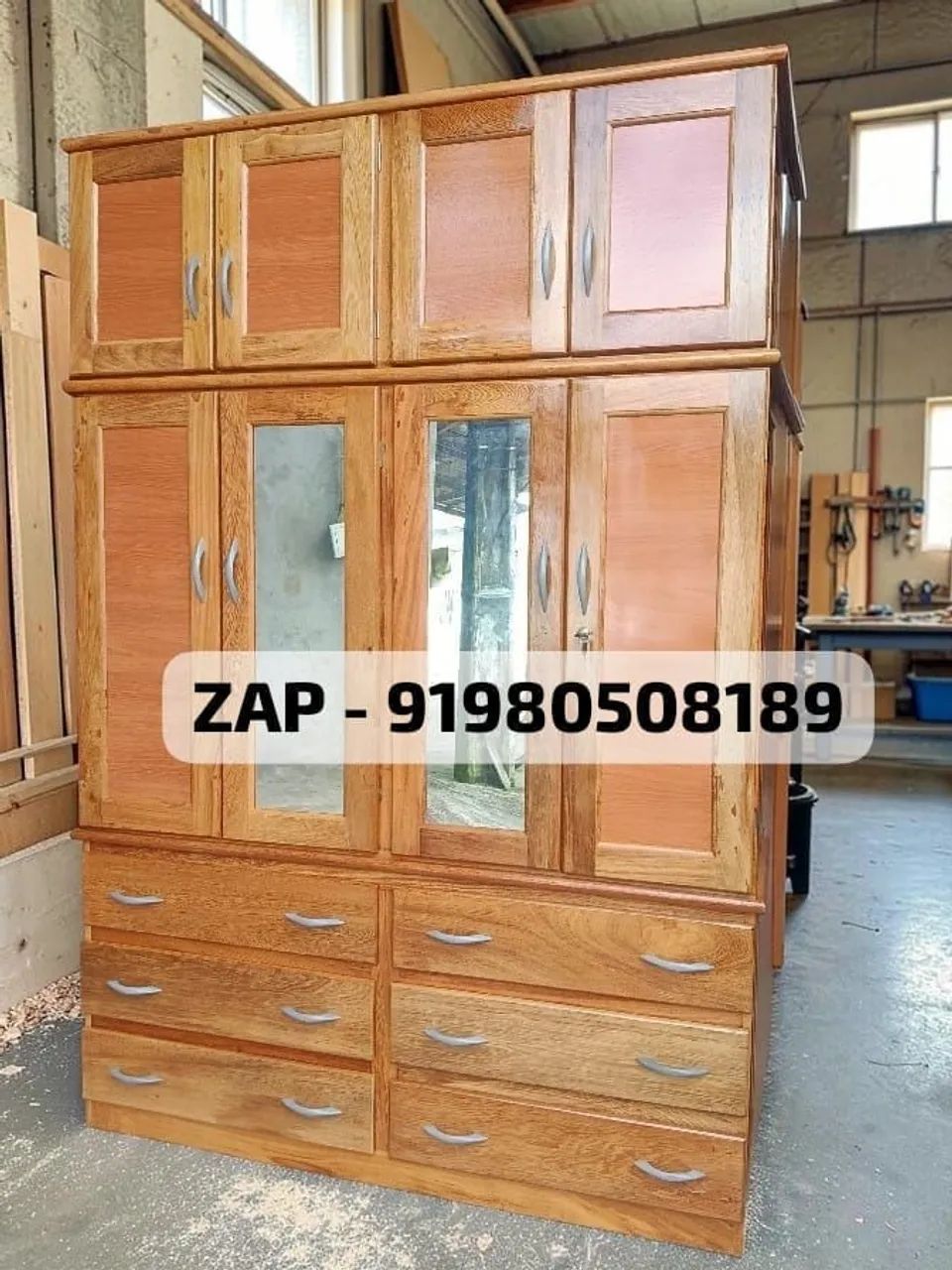 Guarda roupa casal completo com espelho novo