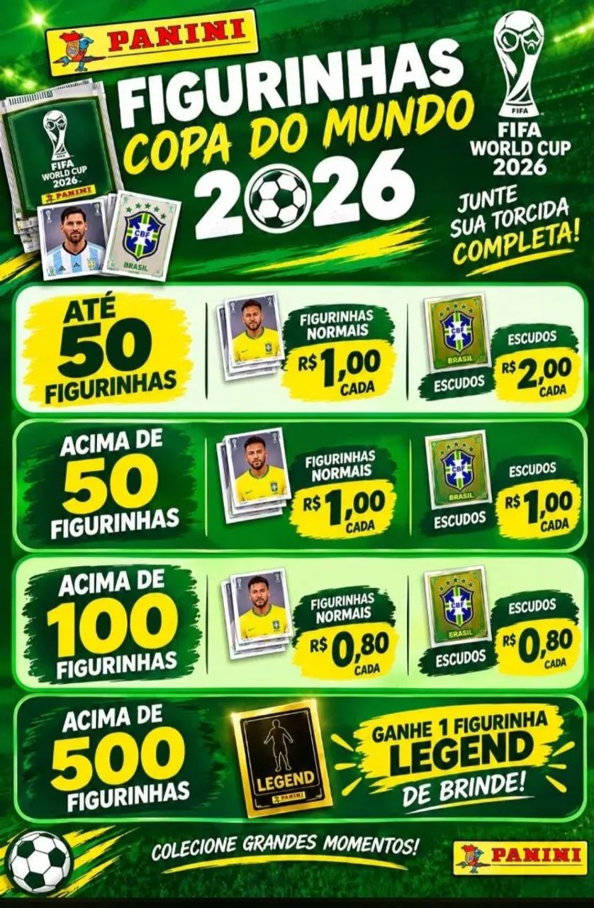 FIGURINHAS  DA COPA 2026 PARA COMPLETAR SEU ALBUM.  Figurinhas originais com preço justo.