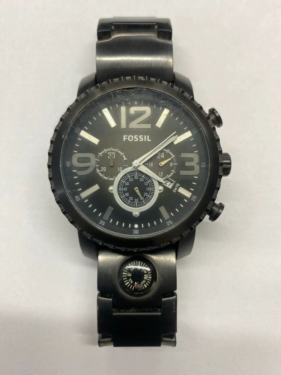 Relógio Fóssil Original Modelo Jr1252 Com Bússola (Usado)