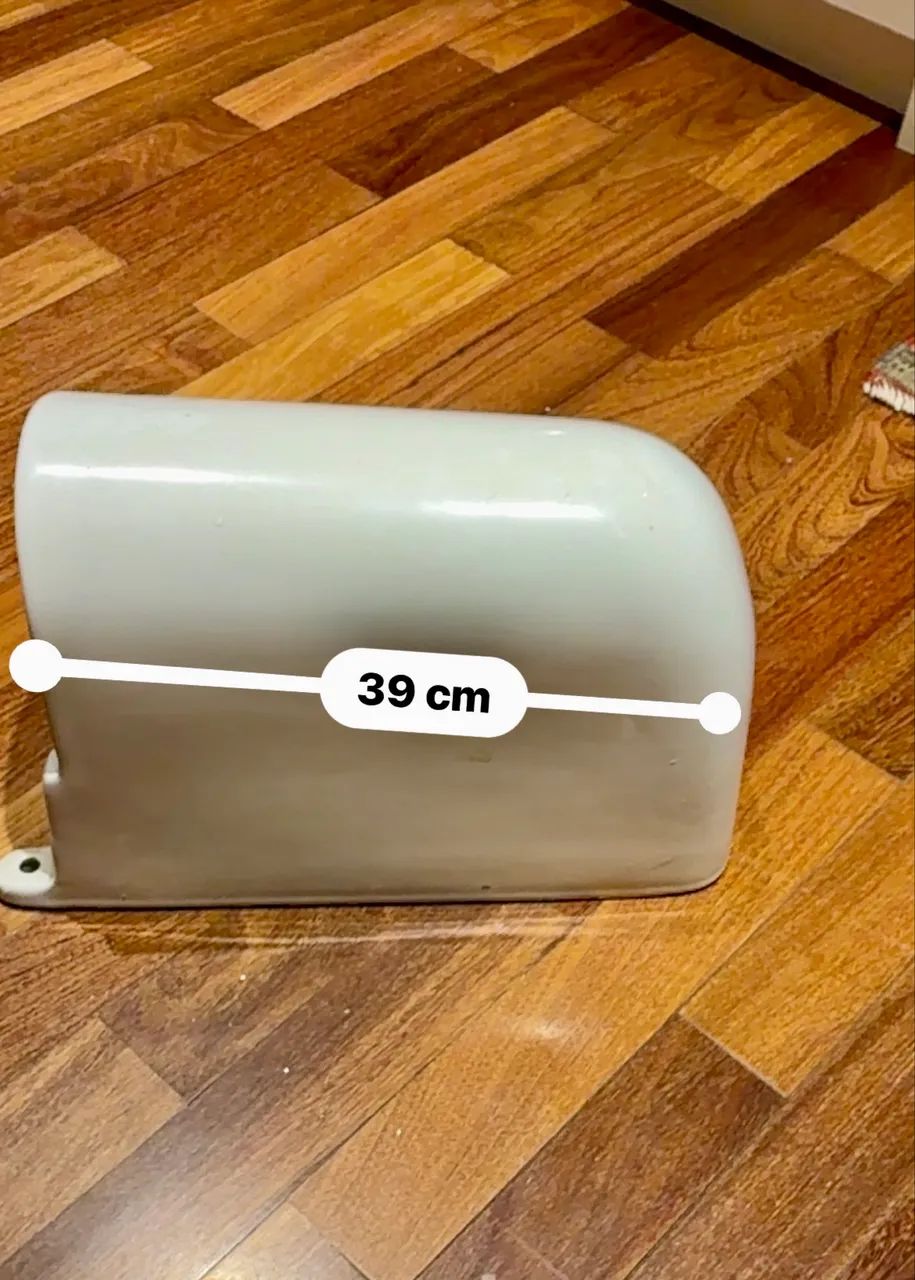 pé de lavatório - cerâmica branca - nunca usado - 40 cm - Foto 2