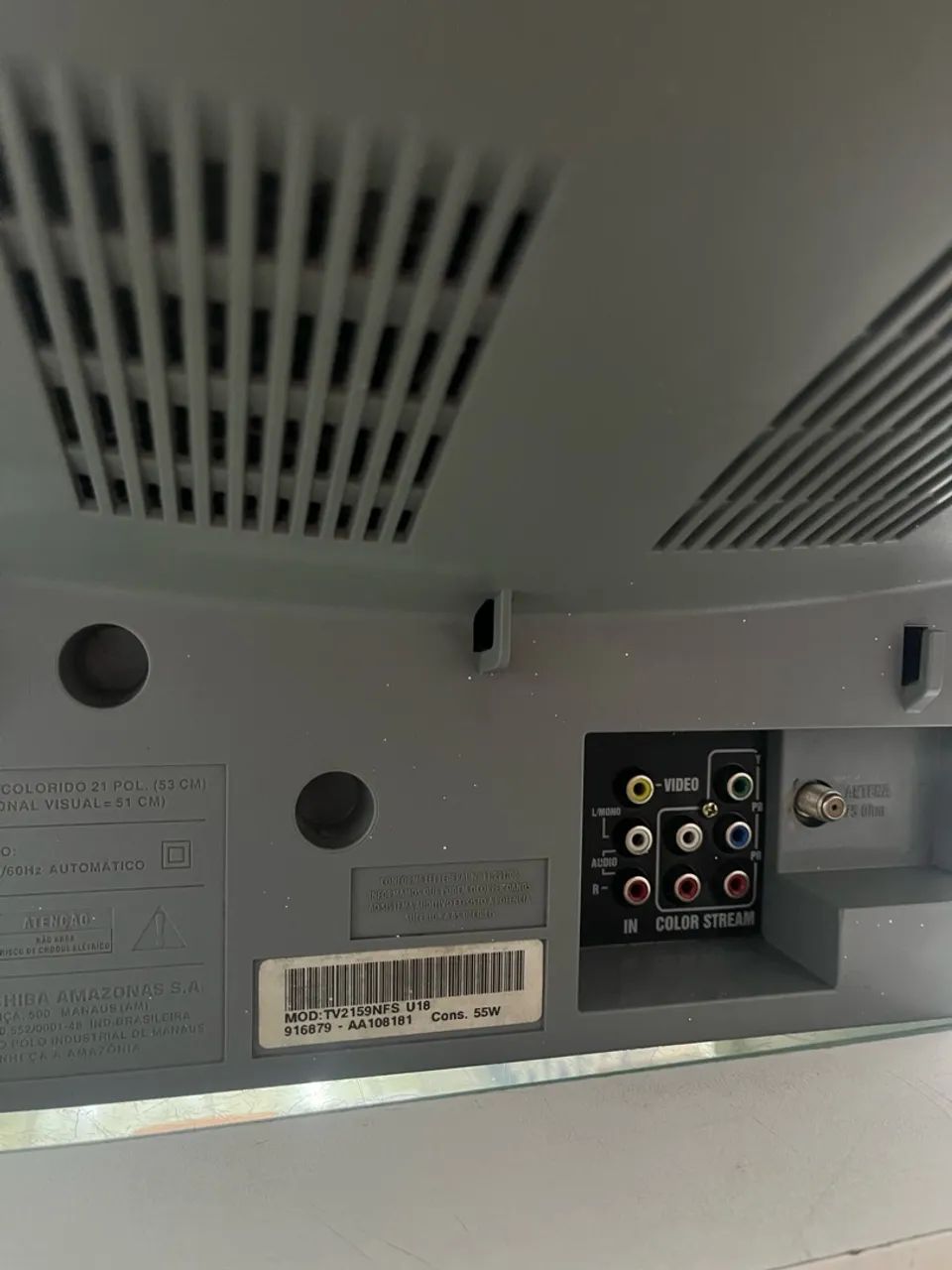 Tv crt tubo Toshiba face 21 polegadas av e vídeo componente  - Foto 4
