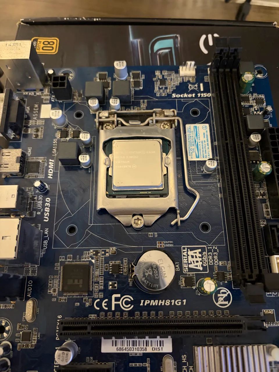 Placa mãe H81 Celeron g3260 4gb DRR3