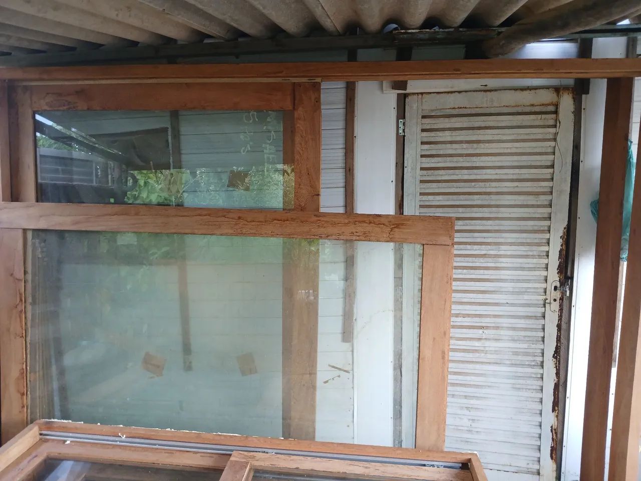 2 Portas e 2 Janelas de correr -  madeira e vidro - Foto 3