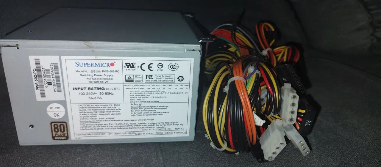Fonte de Alimentação bivolt (Super micro) 500w - Foto 2