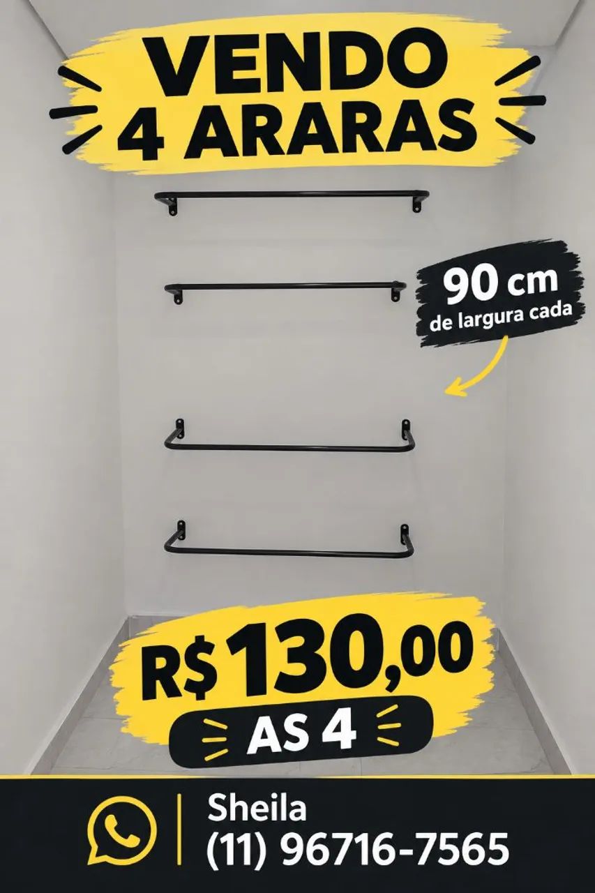 Araras de roupas  - Foto 2