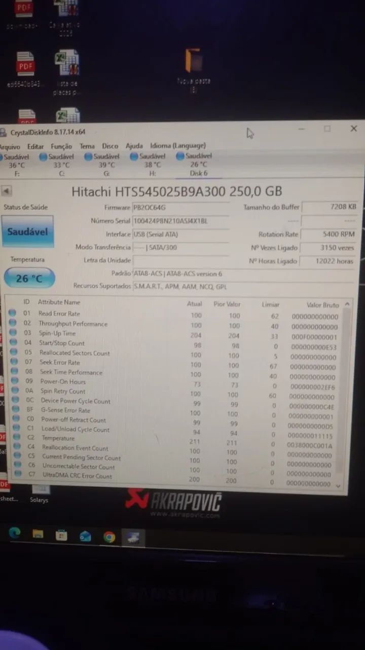 HD NOTEBOOK HITACHI 250GB  MODELO 5K500-250 - Foto 4