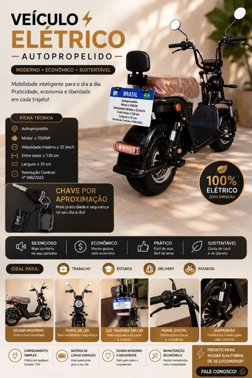 Scooter elétrica zero km