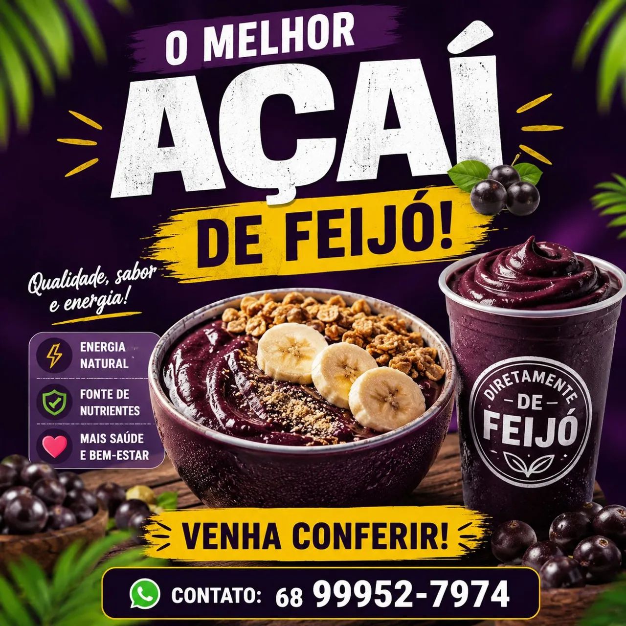 Vendo açaí de Feijó o melhor da cidade 