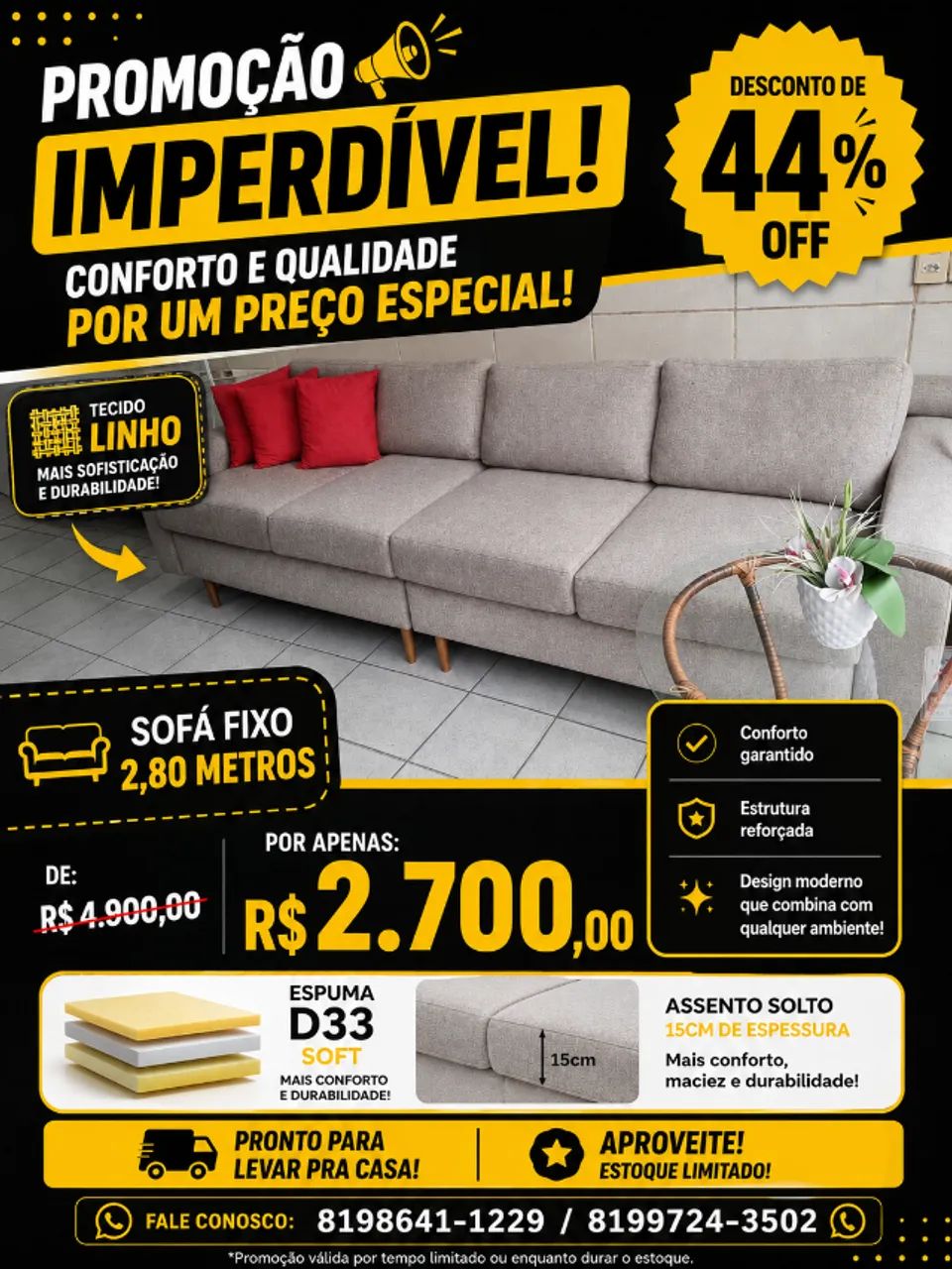 Sofás com preços exclusivos *Peças a pronta entrega* - Foto 5