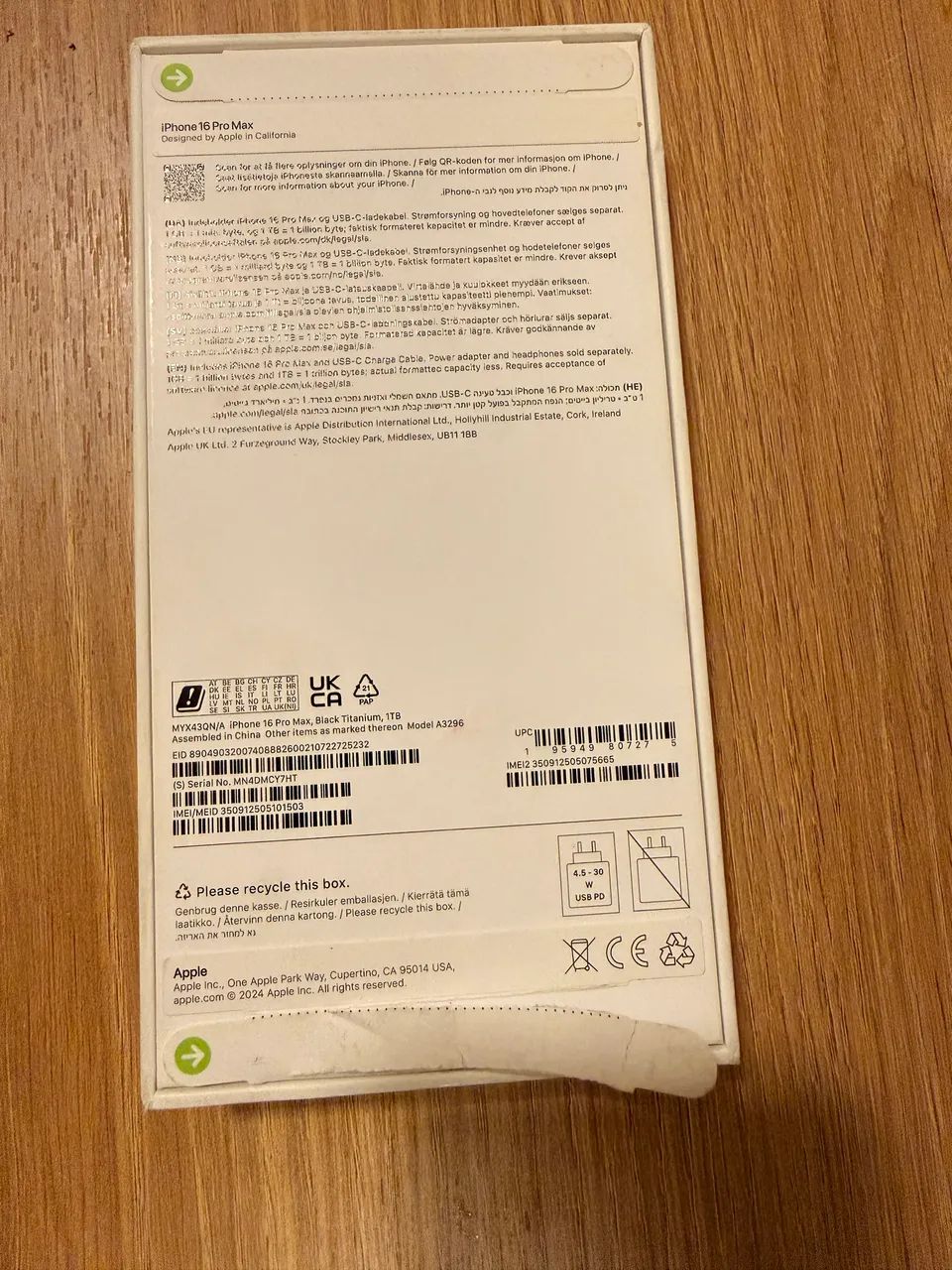 IPHONE 16 PROMAX 1TB ZERO LACRADO NA CAIXA COR BLACK TITANIUM - Foto 3