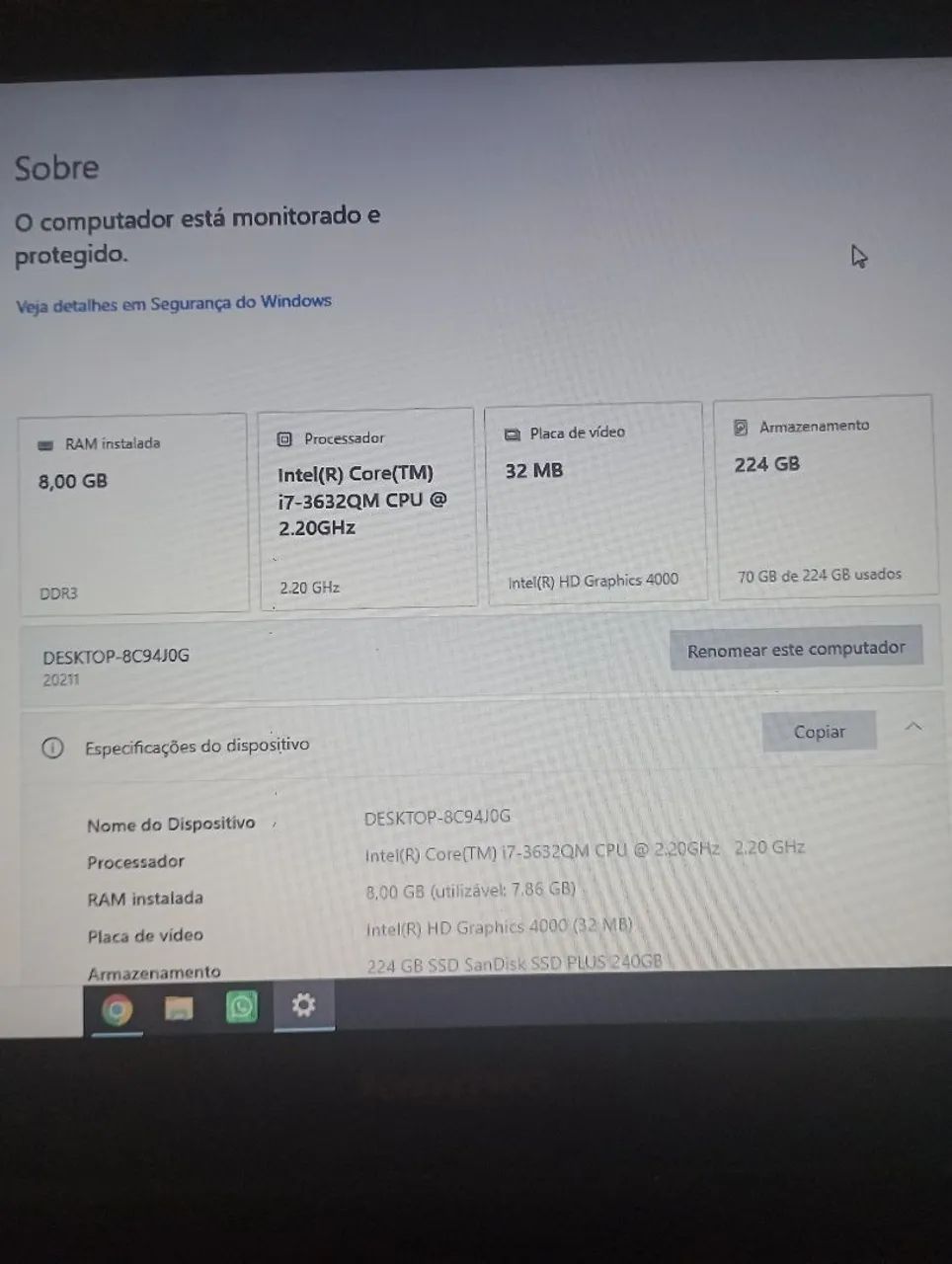 Notebook dell core i 7 8 gb,225 SSD  1,300 valor normal 2,300 - Foto 3