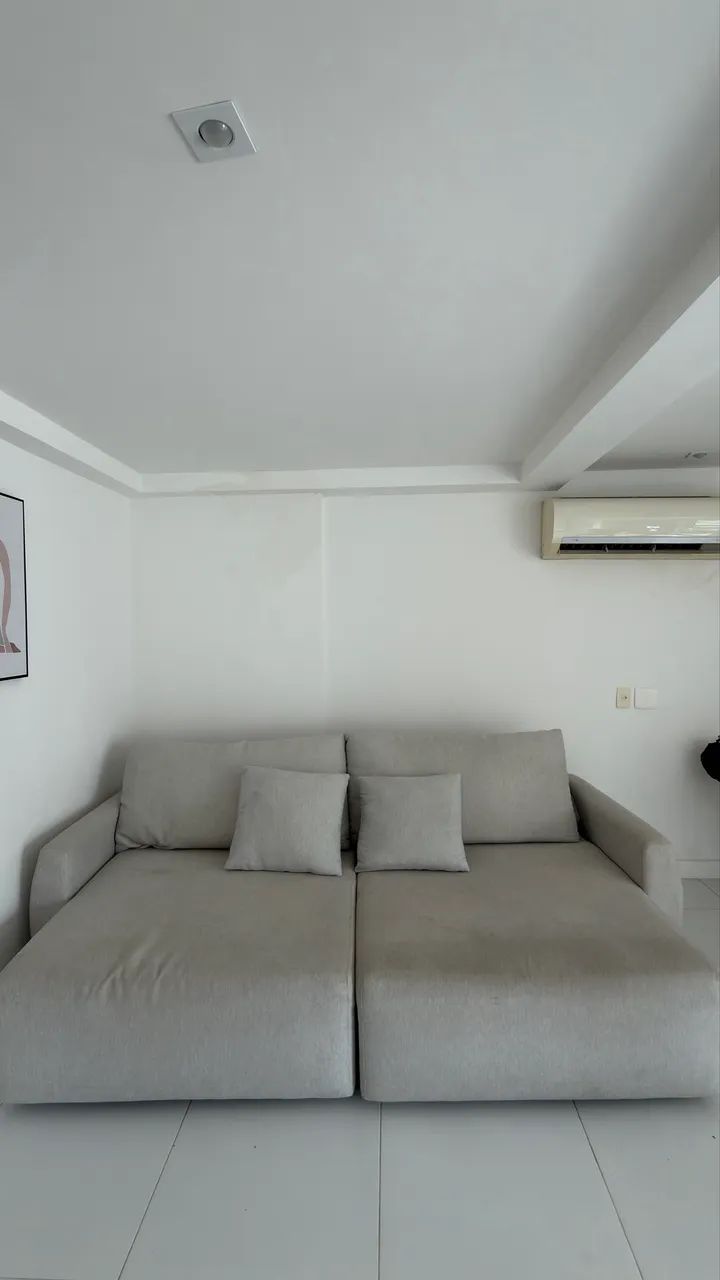 Sofá 3 lugares retrátil - lar e casa 