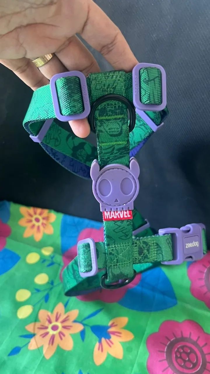 Peitoral H Marvel Hulk Zeedog Para Cachorro - Foto 4