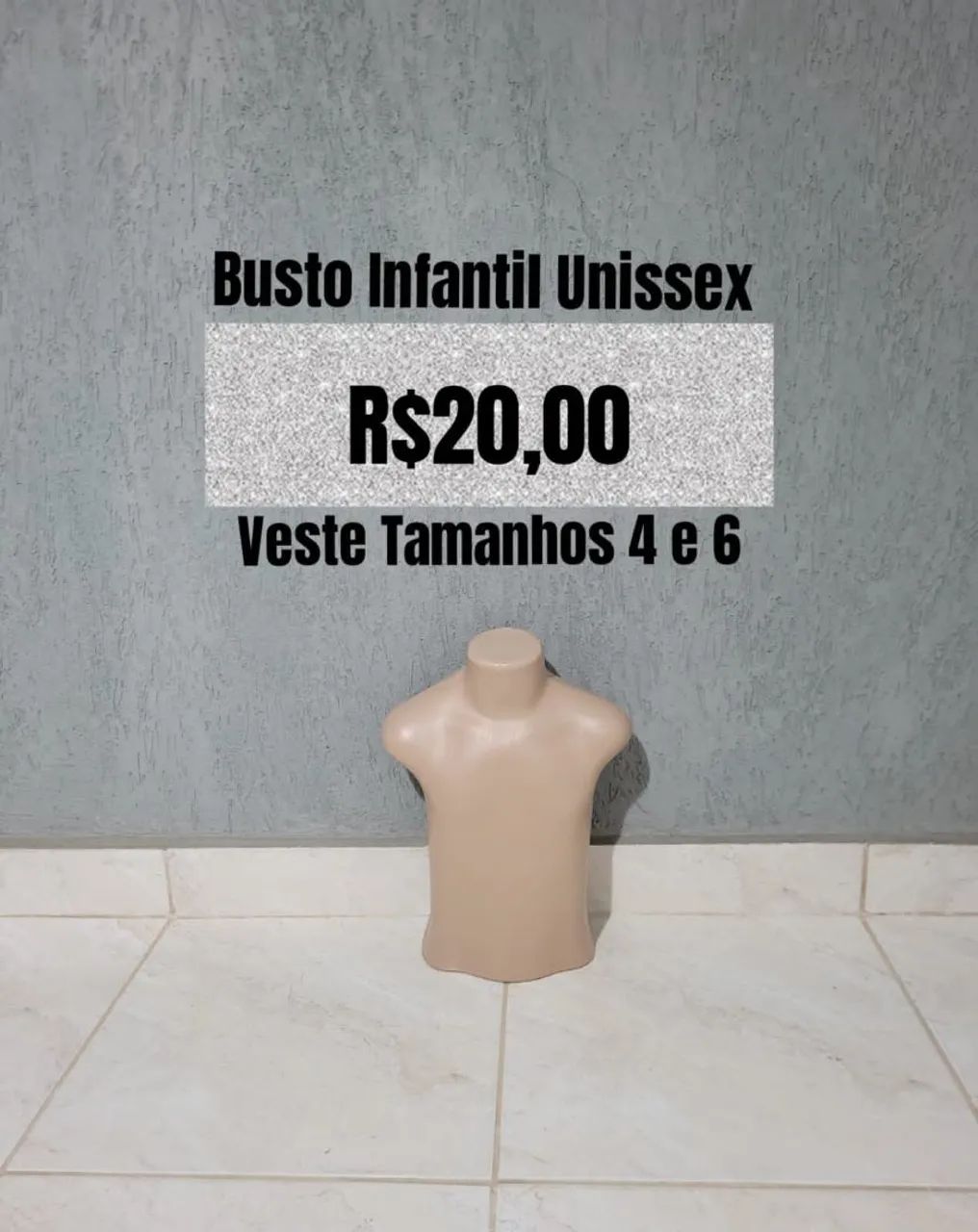 Busto infantil unissex 