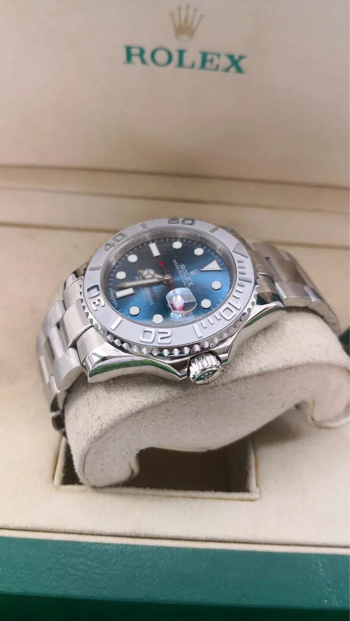 Relógio Rolex Yacht Master Azul Automático  - Foto 2