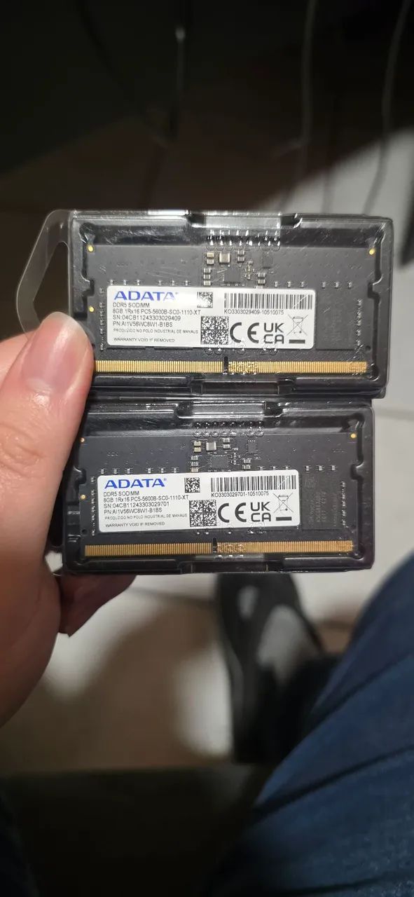 Memória Notebook 16GB DDR5 5600Mhz (2x8GB) ADATA Original